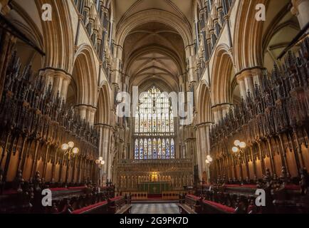 Beverley Minster nello Yorkshire orientale, Regno Unito Foto Stock