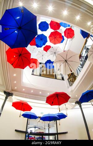 Les Parapluies de Cherboug manufacture, Cherbourg, dipartimento della Manica, Cotentin, Normandia, Francia Foto Stock