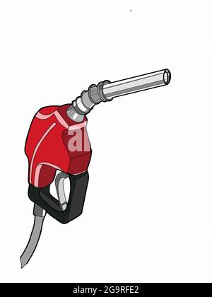 illustrazione della pompa del gas, della pompa del carburante Foto Stock