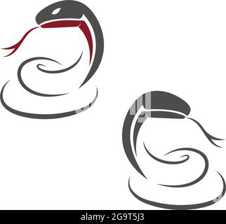 Illustrazione del modello vettoriale del logo Snake Icon Illustrazione Vettoriale
