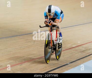 Anna Shackley, Scottish National Youth Track Cycling Championships 2019, Sir Chris Hoy Velodrome, Glasgow Foto Stock