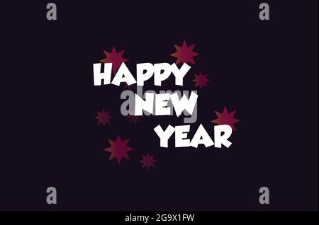 Modello vettore felice anno nuovo Illustrazione Vettoriale