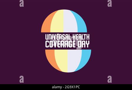 Modello vettore giorno copertura sanitaria universale Illustrazione Vettoriale