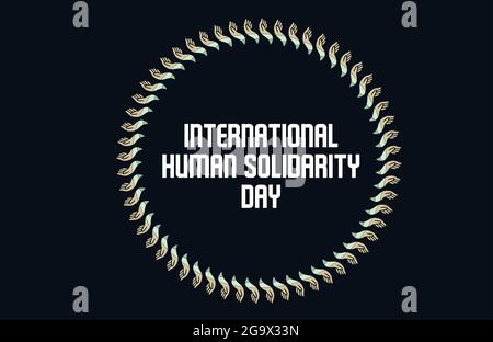 Modello vettore Giornata Internazionale della solidarietà umana Illustrazione Vettoriale
