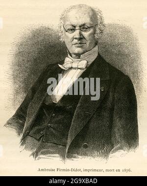 Ambroise Firmin-Didot, pulitore, stampante e collezionista d'arte, ritratto, immagine di : ' l'Ancienne Francia, IL COPYRIGHT DELL'ARTISTA NON DEVE ESSERE CANCELLATO Foto Stock