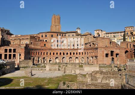 Foro e mercato di Traiano, Roma, Italia Foto Stock