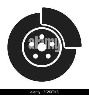 Car brake Icon Vector auto service, concetto di riparazione per il design grafico, logo, sito web, social media, app mobile, illustrazione dell'interfaccia utente Illustrazione Vettoriale