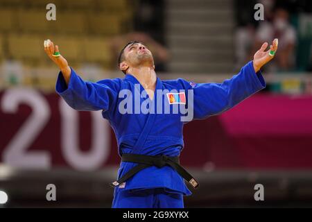 TOKYO, GIAPPONE - LUGLIO 27: Saeid Mollaei di Mongolia in gara su uomini -81 kg durante i Giochi Olimpici di Tokyo 2020 al Nippon Budokan il 27 Luglio 2021 a Tokyo, Giappone (Foto di Yannick Verhoeven/Orange Pictures) NOCNSF Foto Stock