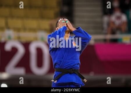 TOKYO, GIAPPONE - LUGLIO 27: Saeid Mollaei di Mongolia in gara su uomini -81 kg durante i Giochi Olimpici di Tokyo 2020 al Nippon Budokan il 27 Luglio 2021 a Tokyo, Giappone (Foto di Yannick Verhoeven/Orange Pictures) NOCNSF Foto Stock