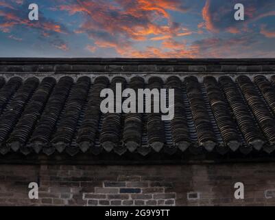 Xuzhou, Cina, Hubushan, complesso di edifici storici, architettura antica. Foto Stock