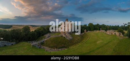 Castello di Norham una delle più importanti fortezza di confine anglo-scozzese fu la sede del principato dei Vescovi Foto Stock