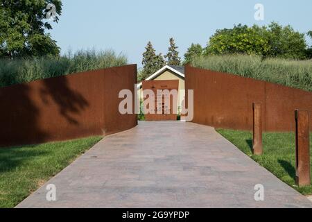 Voice of Freedom Park. Legge sull'abolizione della schiavitù del 1834, monumento. Foto Stock