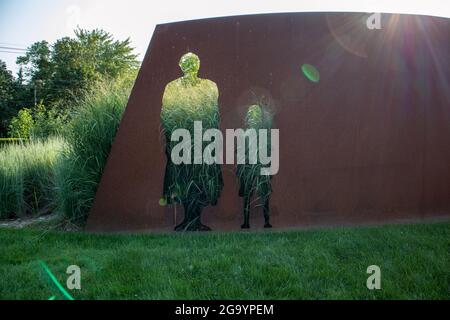 Voice of Freedom Park. Legge sull'abolizione della schiavitù del 1834, monumento. Foto Stock