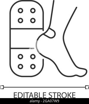 Patch per icona lineare blister Illustrazione Vettoriale