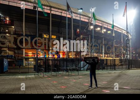 Stadio Feyenoord, de Kuip, sede di una delle più grandi squadre di calcio dei Paesi Bassi Foto Stock