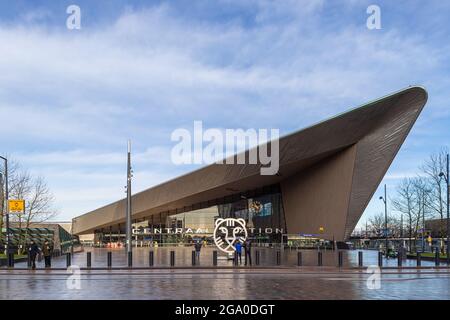 Stazione centrale di Rotterdam, stazione centrale di Rotterdam, Paesi Bassi Foto Stock