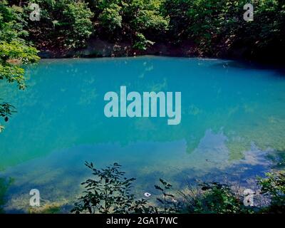Lago Blu a Baia Sprie (contea di Maramures), Romania Foto Stock