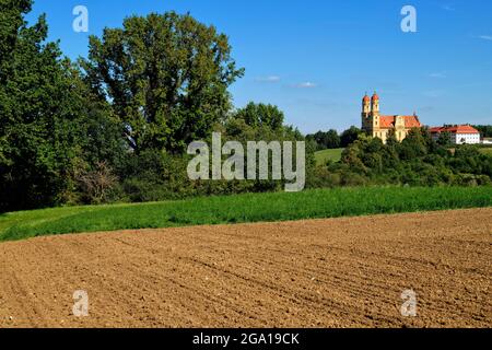 Chiesa di Schönenberg (chiesa di pellegrinaggio) 'Zu unserer lieben Frau' (di nostra Signora) vicino Ellwangen, ostalb ditict, Baden-Württemberg, Germania Foto Stock