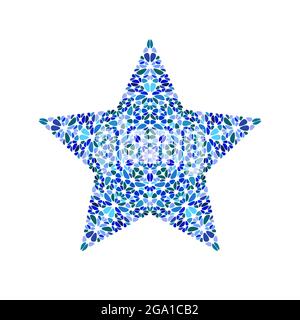 Astratto colorato geometrico ornamento floreale stella modello logo Illustrazione Vettoriale