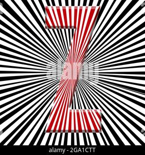 Monogramma dei raggi di disegno Z maiuscoli Foto Stock