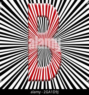 Monogramma dei raggi di disegno B maiuscoli Foto Stock