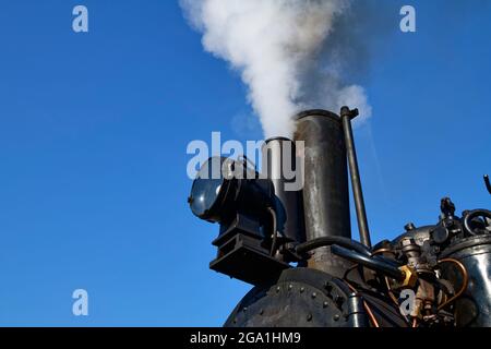 Härtsfeld Heritage Railway: Imbuto di motore a vapore WN12 presso la stazione ferroviaria di Neresheim, distretto di Ostalb, Baden-Württemberg, Germania Foto Stock