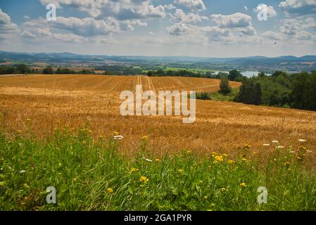 Paesaggio vicino a Bad Salzungen in Turingia in Germania Foto Stock