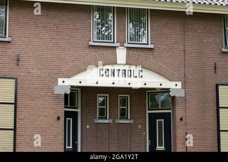 Casa chiamata Controle nelle colonie di Benevolance a Veenhuizen, Drenthe nei Paesi Bassi. Uno dei primi e più grandi esperimenti sociali in Foto Stock