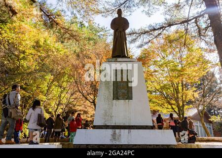 Taichung, 4 NOVEMBRE 2012 - Sun Yat sen statua commemorativa nella fattoria di Wuling Foto Stock