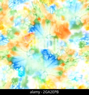 Brillante motivo tie-dye estivo senza cuciture Foto Stock