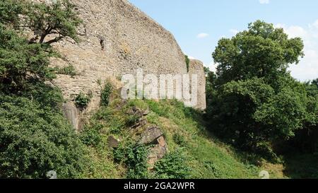 Vista delle fortificazioni del castello helfstyn nella repubblica ceca. Foto Stock