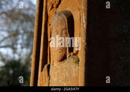 Lapide per Emmeline Pankhurst a Brompton Cemetery, West Brompton, Londra, Regno Unito Foto Stock