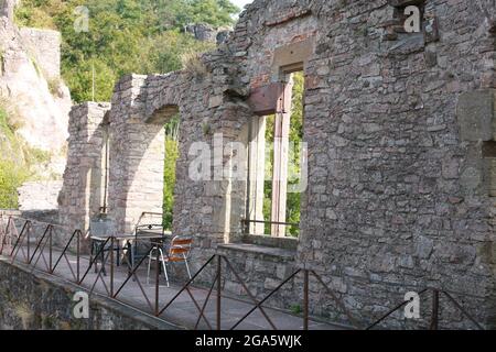 Antico castello in Hohenbaden rovine Foto Stock