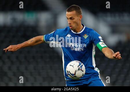 Derby, Inghilterra, 28 luglio 2021. Sergio Canales di Real Betis durante la partita pre-stagione allo stadio Pride Park, Derby. L'immagine di credito dovrebbe essere: Darren Staples / Sportimage Foto Stock