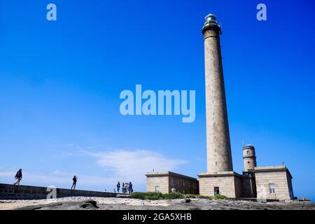 Faro di Gatteville, dipartimento della Manica, Cotentin, Normandia, Francia Foto Stock