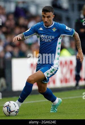 Derby, Inghilterra, 28 luglio 2021. Rober Gonzalez di Real Betis durante la partita pre-stagione allo stadio Pride Park, Derby. L'immagine di credito dovrebbe essere: Darren Staples / Sportimage Foto Stock