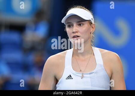 Tokyo, Giappone. Credito: MATSUO. 29 luglio 2021. RYBAKINA Elena (KAZ) Tennis: Semifinale di Singles per donne durante i Giochi Olimpici di Tokyo 2020 presso l'Ariake Tennis Center Court di Tokyo, Giappone. Credit: MATSUO .K/AFLO SPORT/Alamy Live News Foto Stock