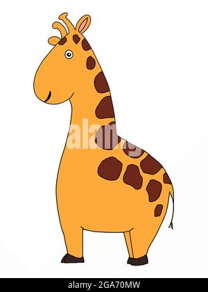 Carino, cartoon, giraffa illustrazione Foto Stock