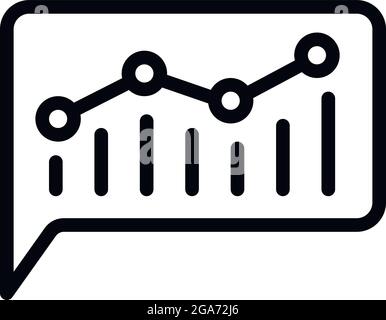 Icona chatbot grafico. Schema grafico icona vettore chatbot per web design isolato su sfondo bianco Illustrazione Vettoriale