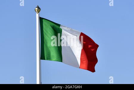 Bandiera italiana Tricolore Foto Stock