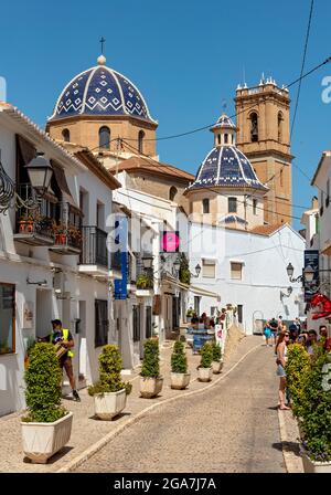Chiesa di Nuestra Señora del Consuelo Consuelo (nostra Signora di Solace), Città Vecchia di Altea, Spagna Foto Stock