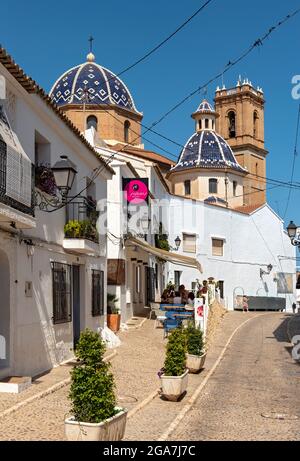 Chiesa di Nuestra Señora del Consuelo Consuelo (nostra Signora di Solace), Città Vecchia di Altea, Spagna Foto Stock