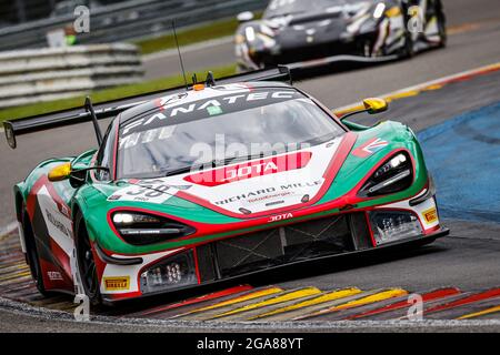 38 Barnicoat ben (gbr), Wilkinson Oliver (gbr), Bell Rob (gbr), JOTA, McLaren 720 S GT3, azione durante la TotalEnergies 24 ore di Spa, 6° round del 2021 Fanatec GT World Challenge Europe Powered by AWS, dal 28 luglio al 1 agosto 2021 sul circuito di Spa-Francorchamps, a Stavelot, Belgio - Foto François Flamand / DPPI Foto Stock