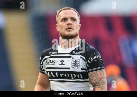 Hull, Regno Unito. 29 luglio 2021. Adam Swift (21) di Hull FC durante la partita a Hull, Regno Unito, il 29/7/2021. (Foto di Mark Cosgrove/News Images/Sipa USA) Credit: Sipa USA/Alamy Live News Foto Stock