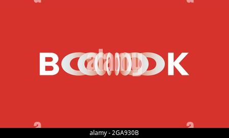 Lettering Creative Book, Abstract Creative Vector Illustration Design. Idea creativa per la scrittura del libro. Illustrazione vettoriale astratta creativa per il libro. Illustrazione Vettoriale