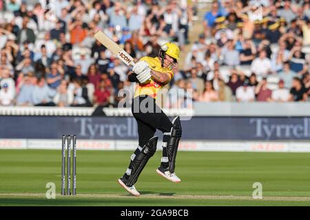 LONDRA, REGNO UNITO. 29 Lug 2021. Lewis Gregory of Trent Rockets (Capt.) durante i cento tra London Spirit vs Trent Rockets al Lord's giovedì 29 luglio 2021 a LONDRA, INGHILTERRA. Credit: Taka G Wu/Alamy Live News Foto Stock