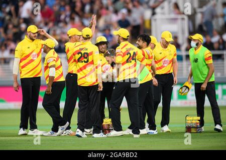 LONDRA, REGNO UNITO. 29 luglio 2021. Durante il centinaio tra London Spirit vs Trent Rockets al Lord's giovedì 29 luglio 2021 a LONDRA, INGHILTERRA. Credit: Taka G Wu/Alamy Live News Foto Stock