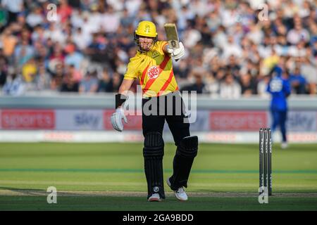 LONDRA, REGNO UNITO. 29 Lug 2021. Lewis Gregory of Trent Rockets (Capt.) durante i cento tra London Spirit vs Trent Rockets al Lord's giovedì 29 luglio 2021 a LONDRA, INGHILTERRA. Credit: Taka G Wu/Alamy Live News Foto Stock