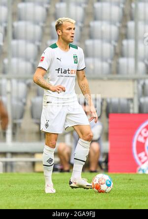 Jordan Beyer, MG 15 nella amichevole FC BAYERN MUENCHEN - BORUSSIA Mönchengladbach 0-2 il 28 luglio 2021 a Monaco, Germania Stagione 2021/2022, giorno X, 1.Bundesliga, FCB, Gladbach, München, X.Spieltag. © Peter Schatz / Alamy Live News Foto Stock