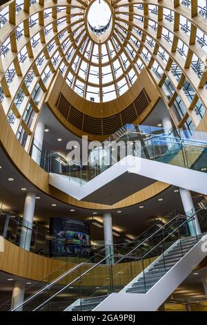 LIVERPOOL, UK - LUGLIO 14 : Interior view of the Central Library in Liverpool, England UK on Luglio 14, 2021 Foto Stock